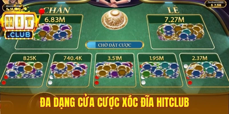 Đa dạng cửa cược Xóc Đĩa Hitclub